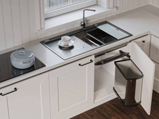 Кухня из МДФ эмали Сплит