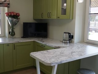 Современная кухня из массива дерева Рома