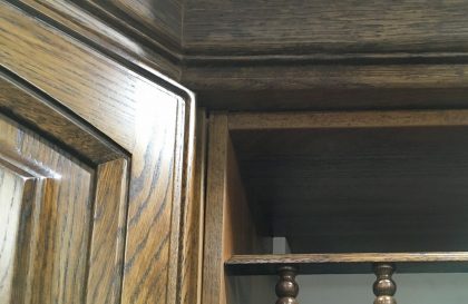 Угловая кухня из массива Дижон в цвете венге