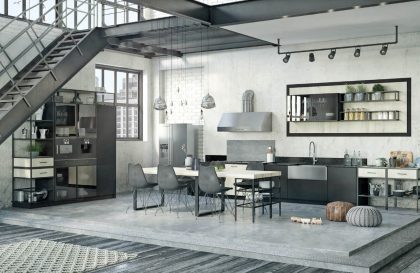 Кухня Loft Timber в стиле Лофт
