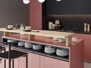 Кухня МДФ эмаль Фуксия