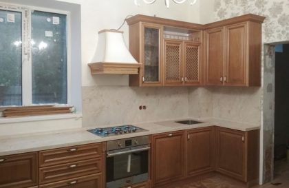 Кухня из массива черешни тип 9