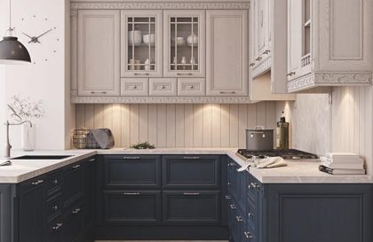 Кухня Вермонт с фасадами из массива ясеня в стиле Классика