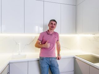 Белая кухня МДФ эмаль Бриз