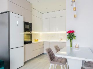 Белая кухня МДФ эмаль Бриз