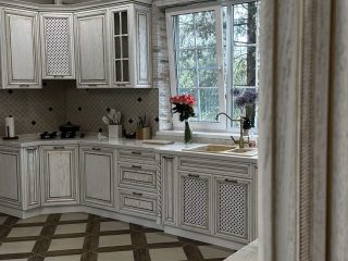 Кухня Барселона из массива дерева