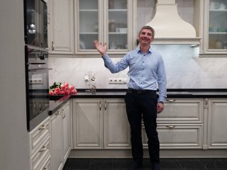 Белая кухня из дуба Белла