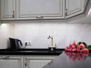 Белая кухня из дуба Белла